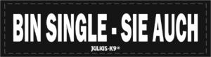 Klettsticker "BIN SINGLE - SIE AUCH"