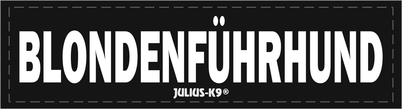 Klettsticker "Blondenführhund"