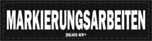 Klettsticker "MARKIERUNGSARBEITEN"