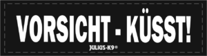 Klettsticker "VORSICHT KÜSST!"